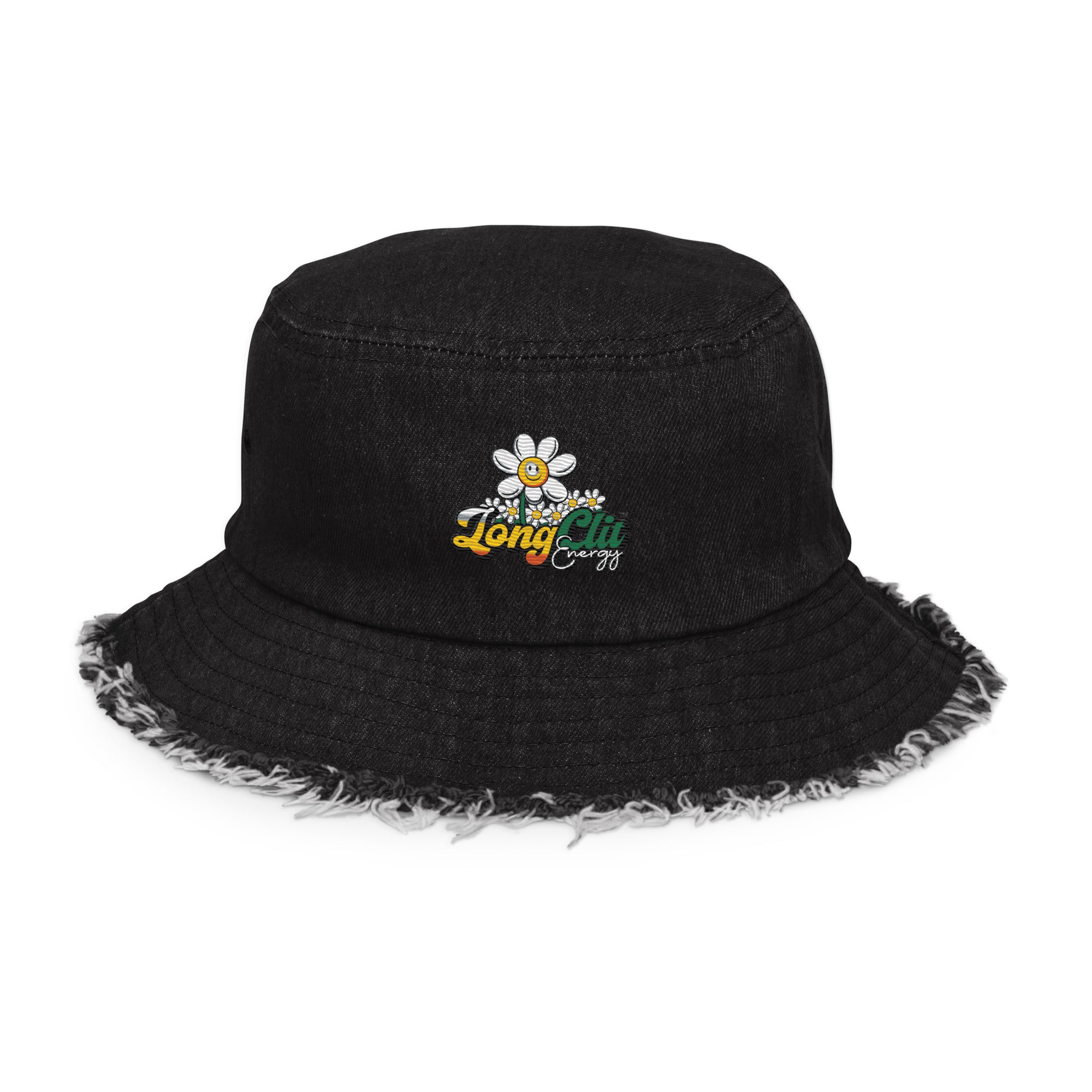 Distressed Denim Bucket Hat - Best Buds - RESTART​ CBD & THC